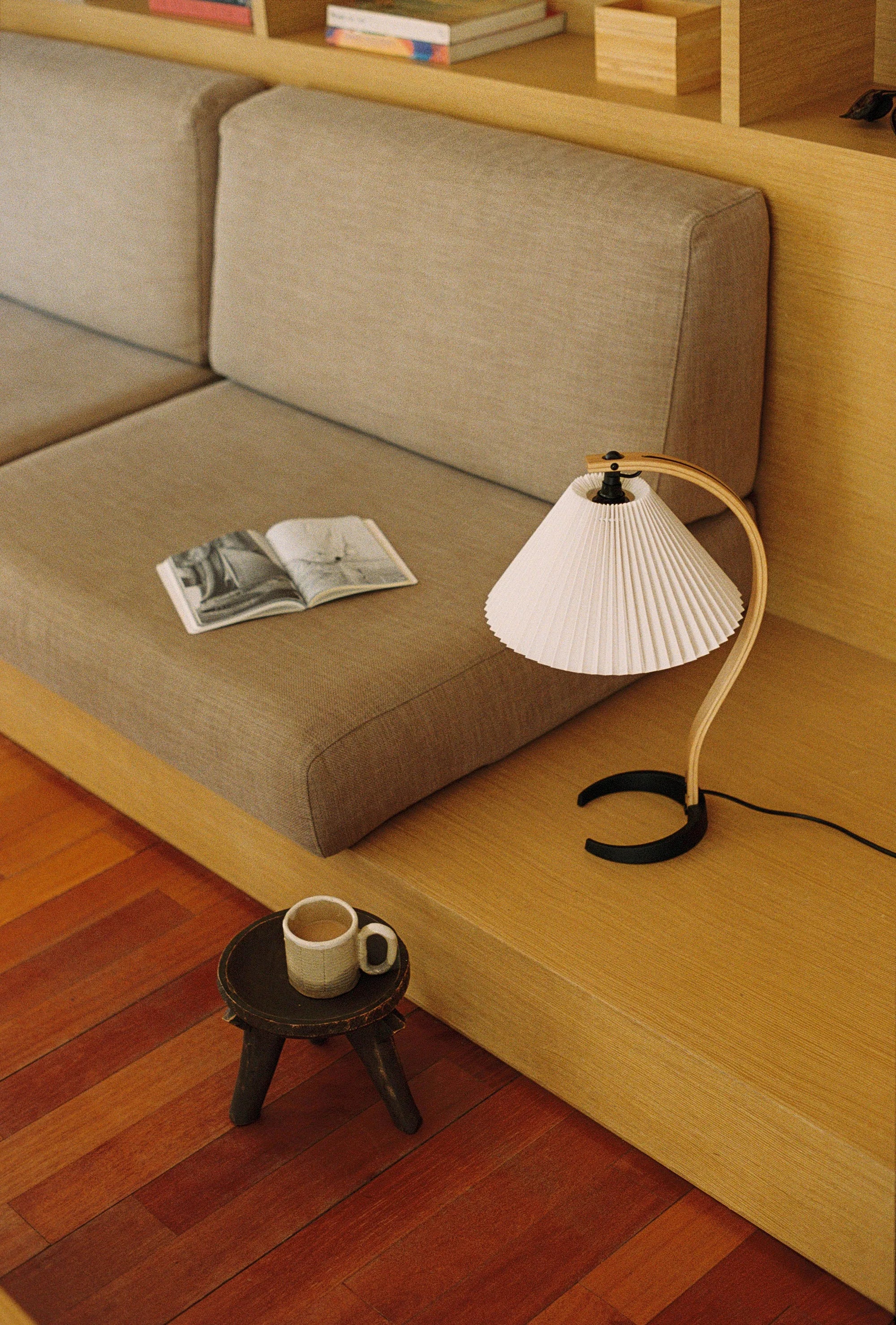 Timberline Table Lamp - Oak/Birch/White Canvas-4