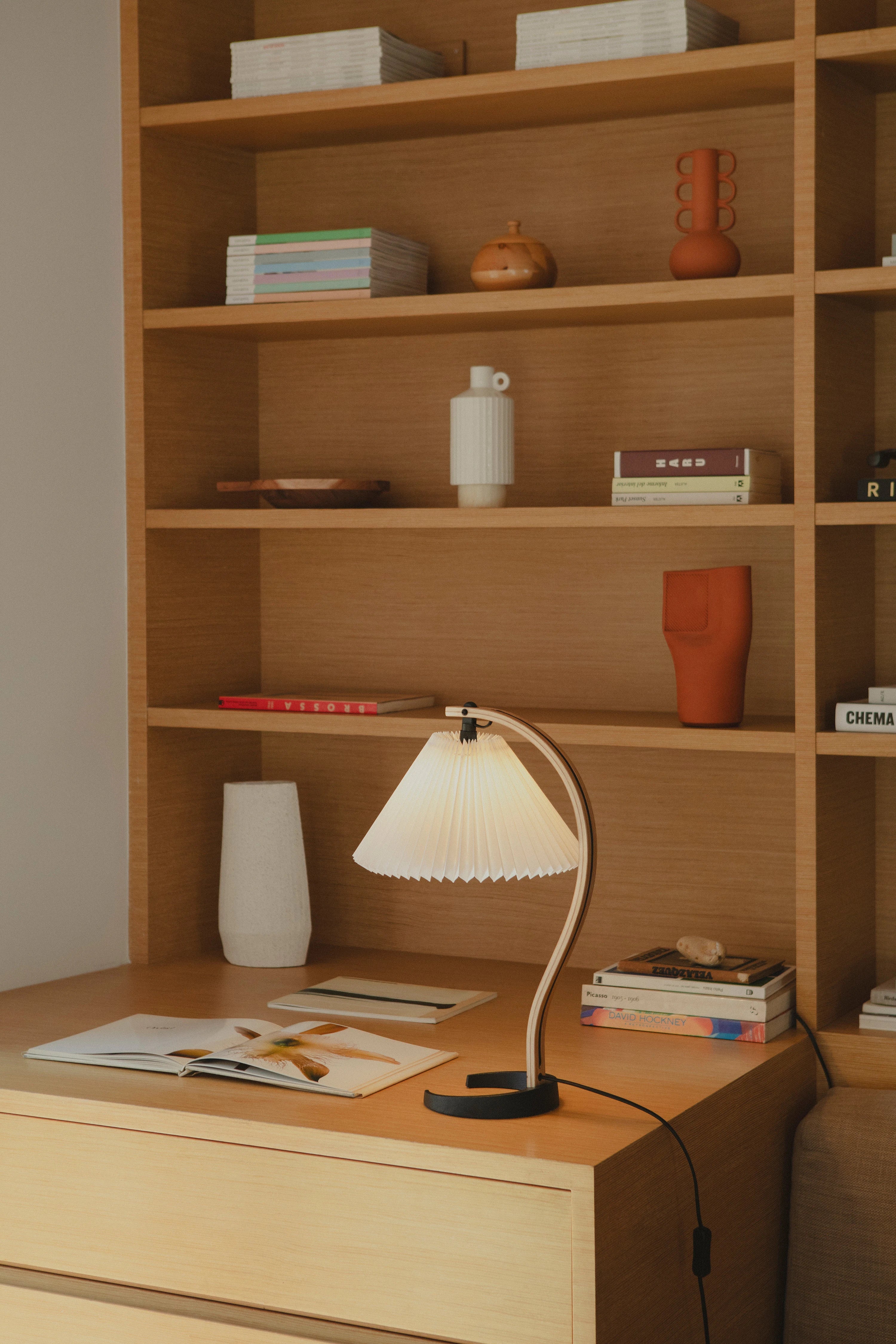 Timberline Table Lamp - Oak/Birch/White Canvas-6