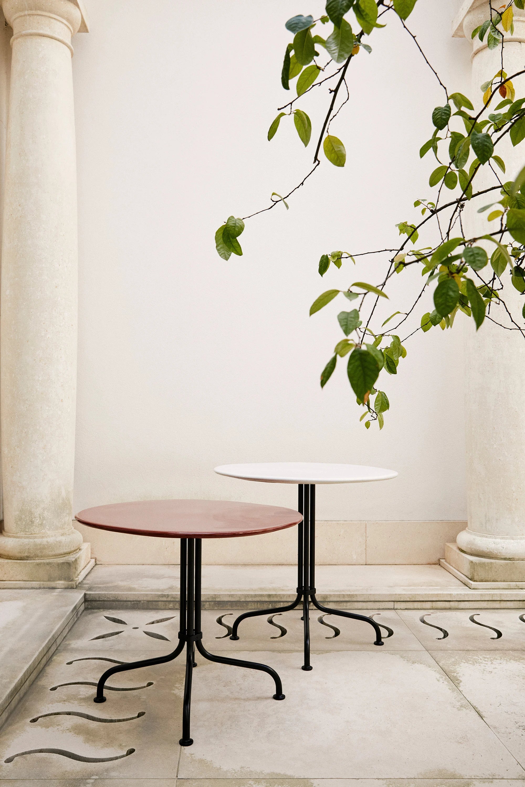 Carmel 10137221 Bistro Dining Table - Black Semi Matt/Clam White-2