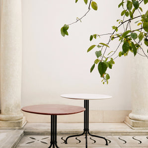 Carmel 10137221 Bistro Dining Table - Black Semi Matt/Clam White