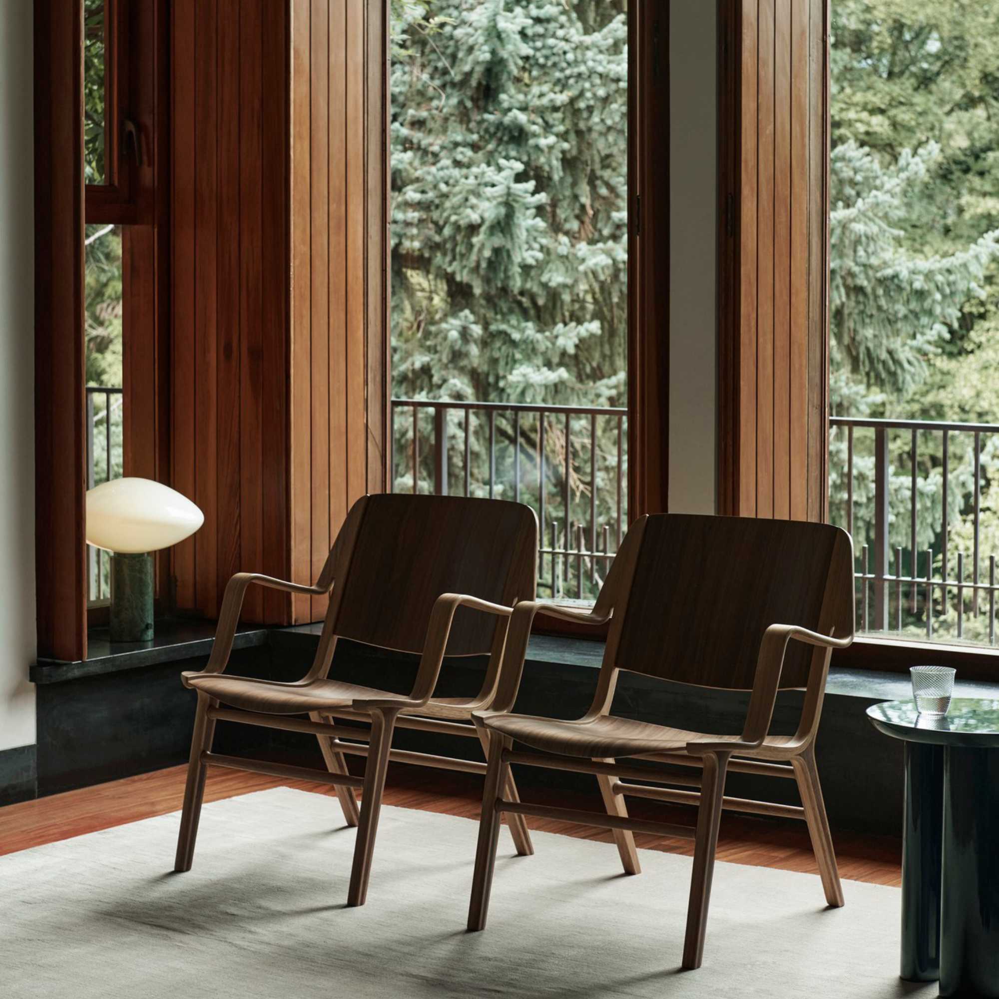 Ax HM11 Armchair - Oak/Walnut-6