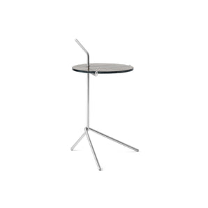 Halten SH9 Side Table - Polished Stainless Steel/Smoked Glass
