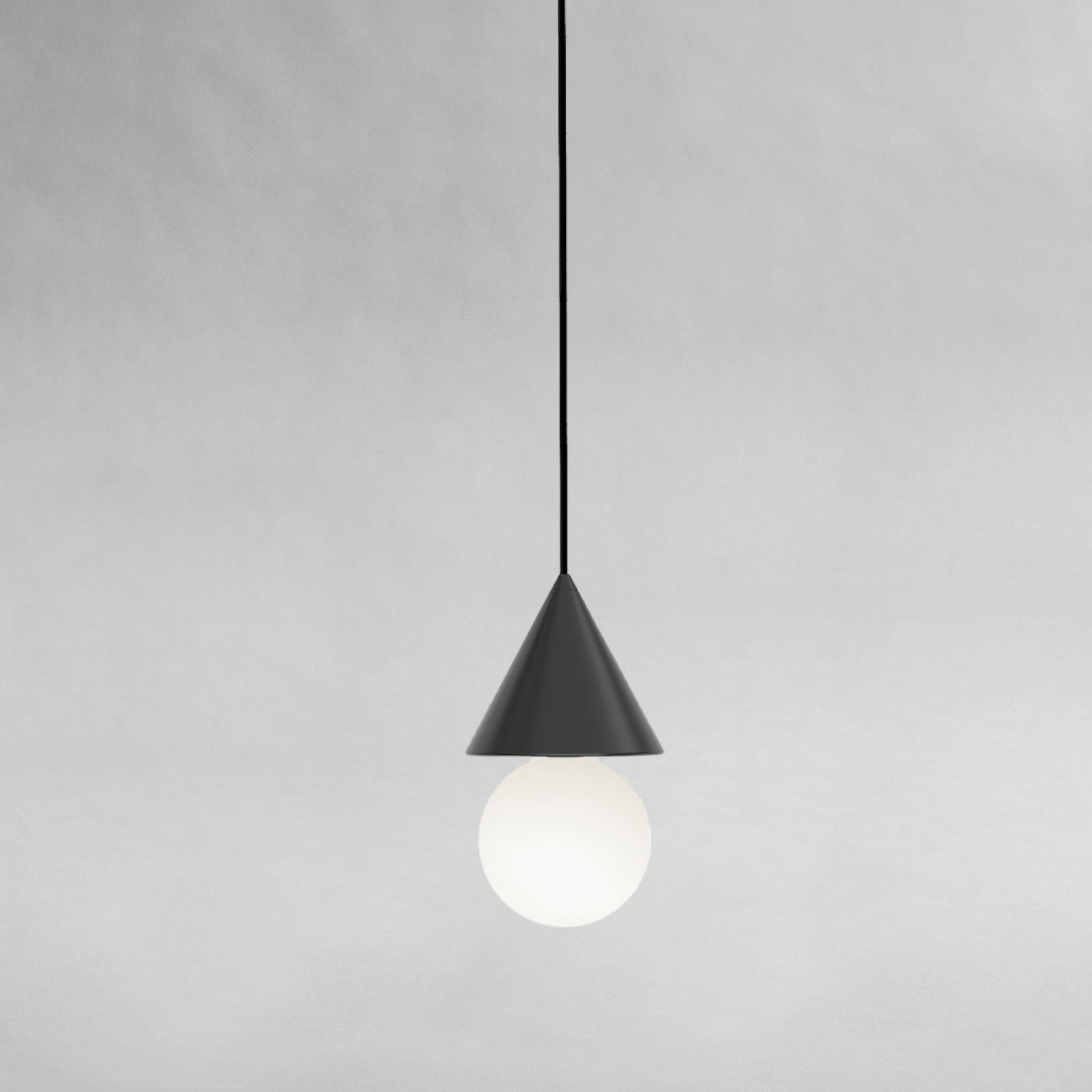 Harlequin Cone Down Pendant Lamp - Black
