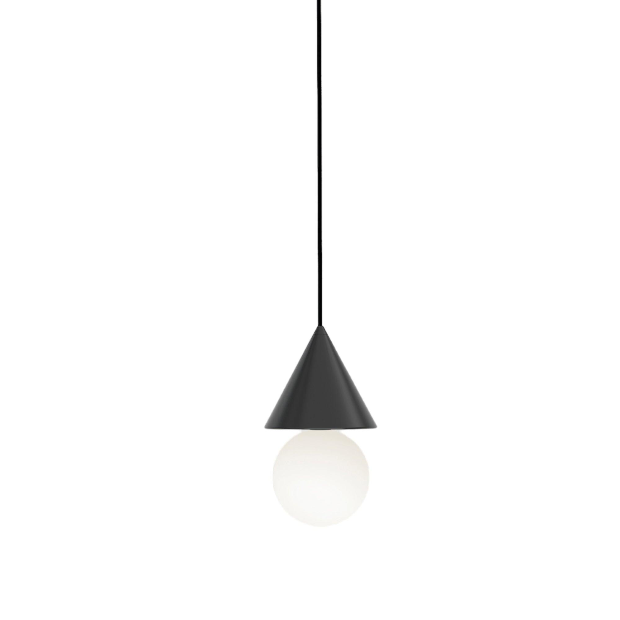 Harlequin Cone Down Pendant Lamp - Black