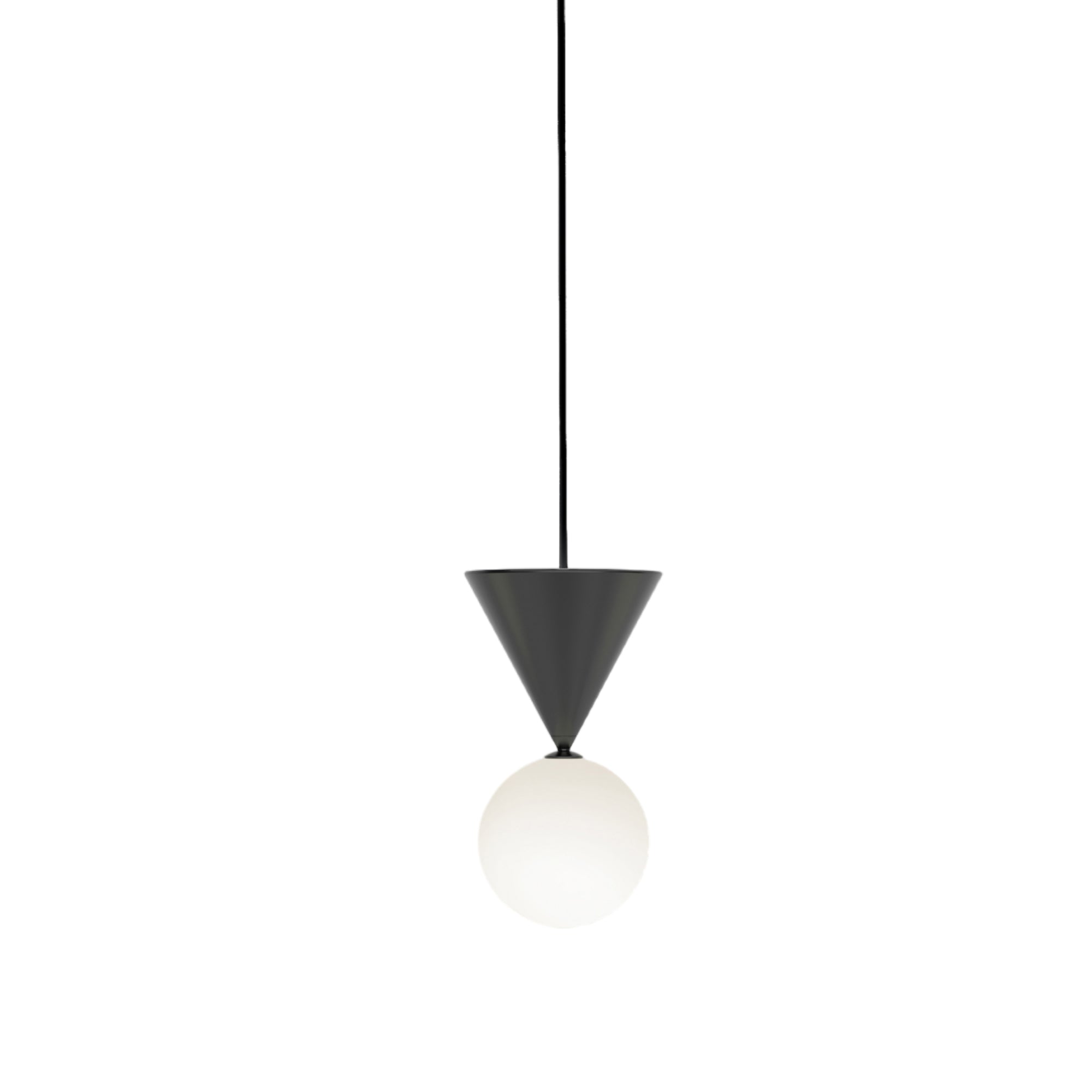 Harlequin Cone Up Pendant Lamp - Black