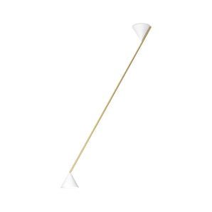Hat Light Long Ceiling Lamp - White/Brass
