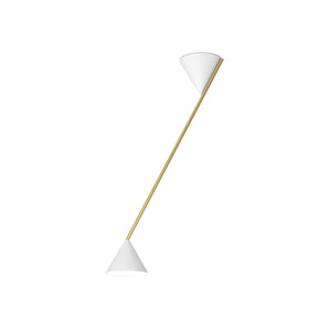 Hat Light Short Ceiling Lamp - White/Brass