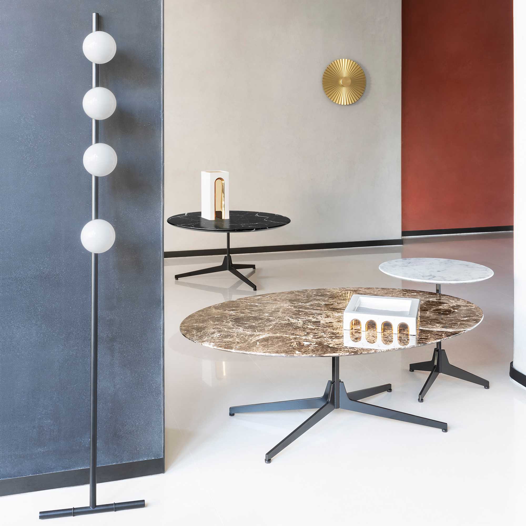 Hexa 7232DA Coffee Table - Black/Emperador