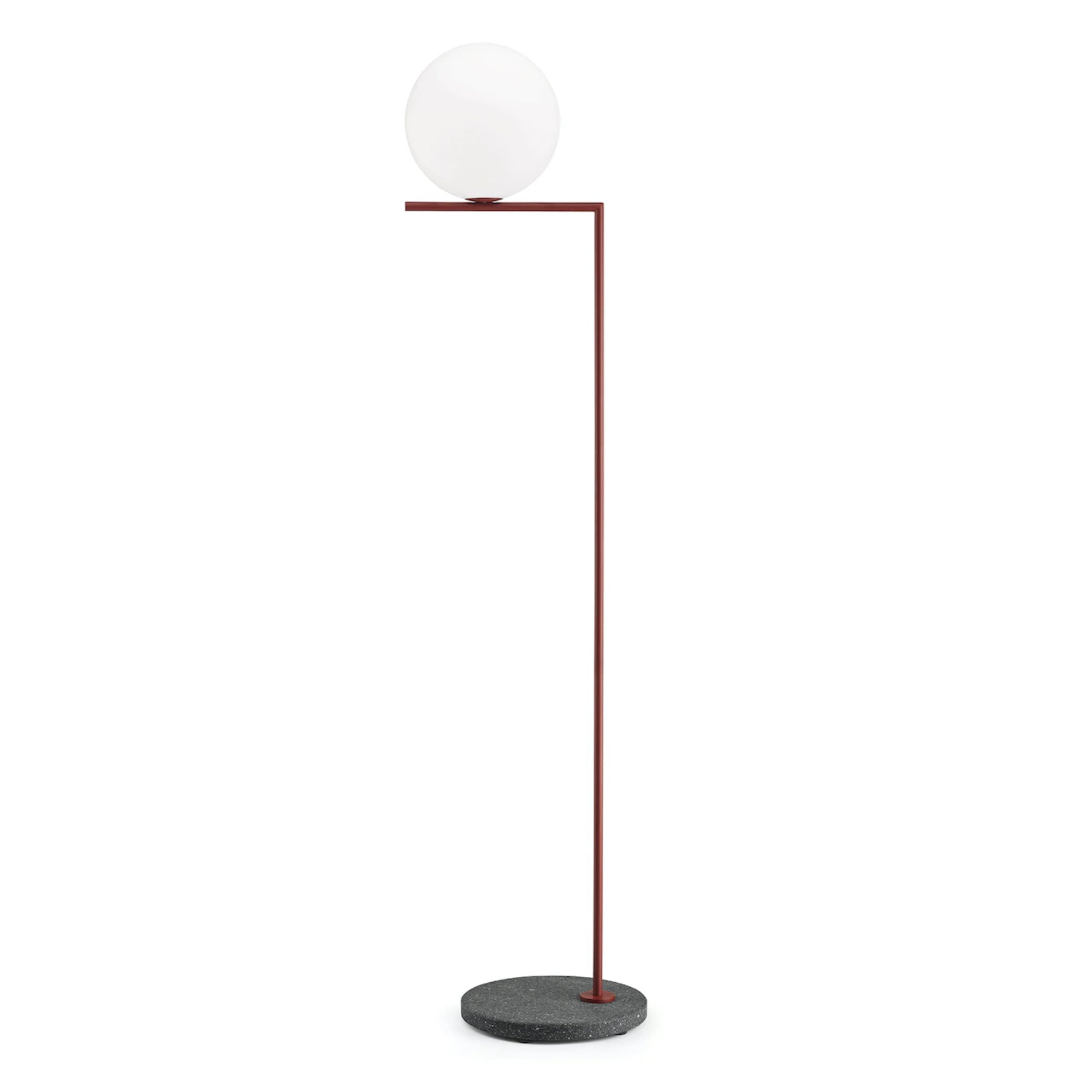 IC Lights 2 Outdoor Floor Lamp - Black Lava/Burgundy Red