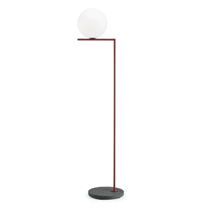 IC Lights 2 Outdoor Floor Lamp - Black Lava/Burgundy Red