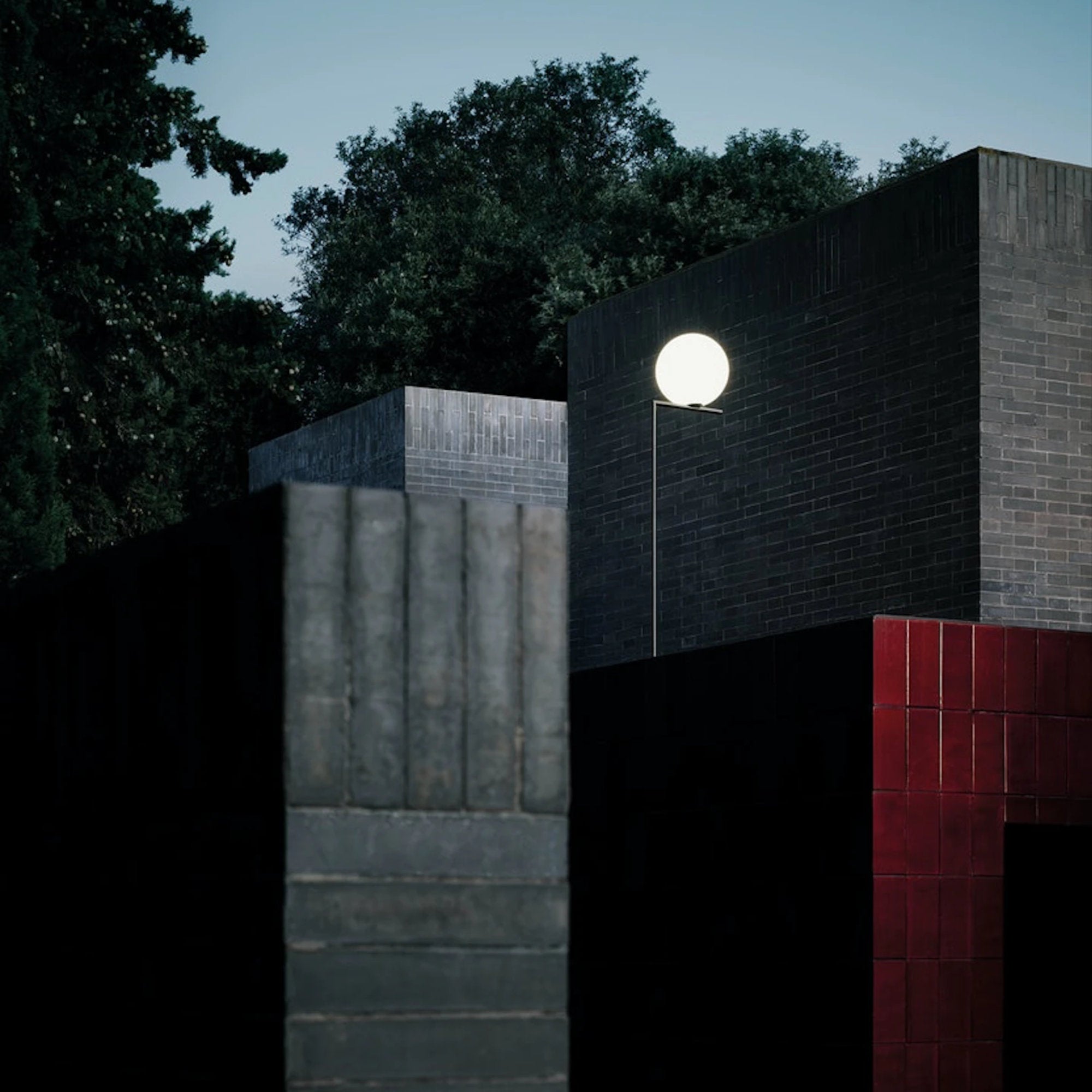 IC Lights 1 Outdoor Floor Lamp - Black Lava/Red-4