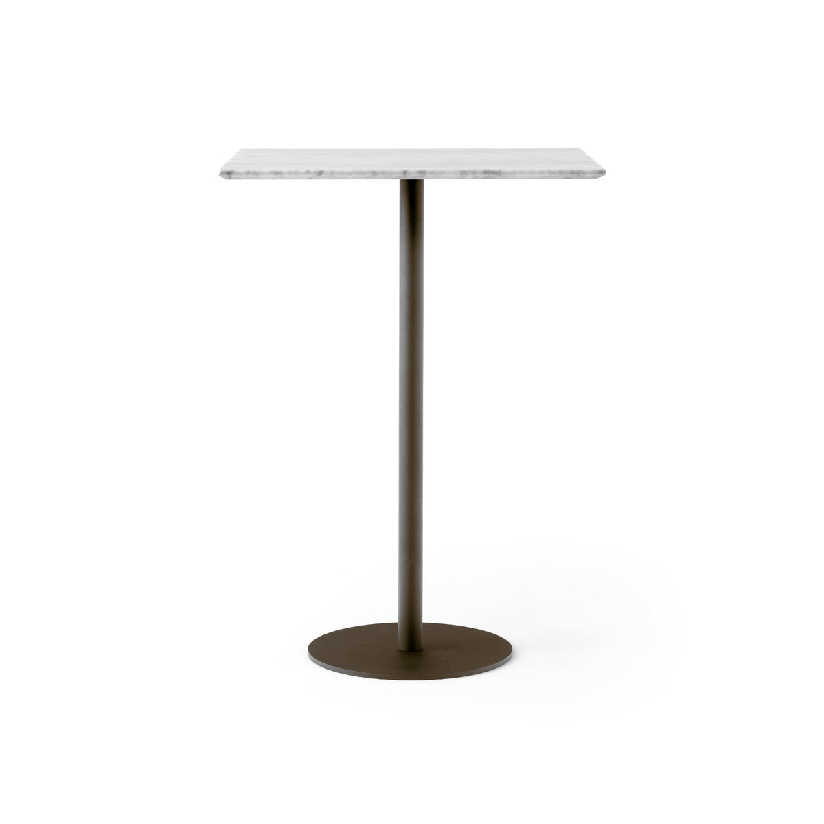 In Between Bar Table – 70x60x102 / Steel (Bronze) / Marble (Bianco Carrara)-1