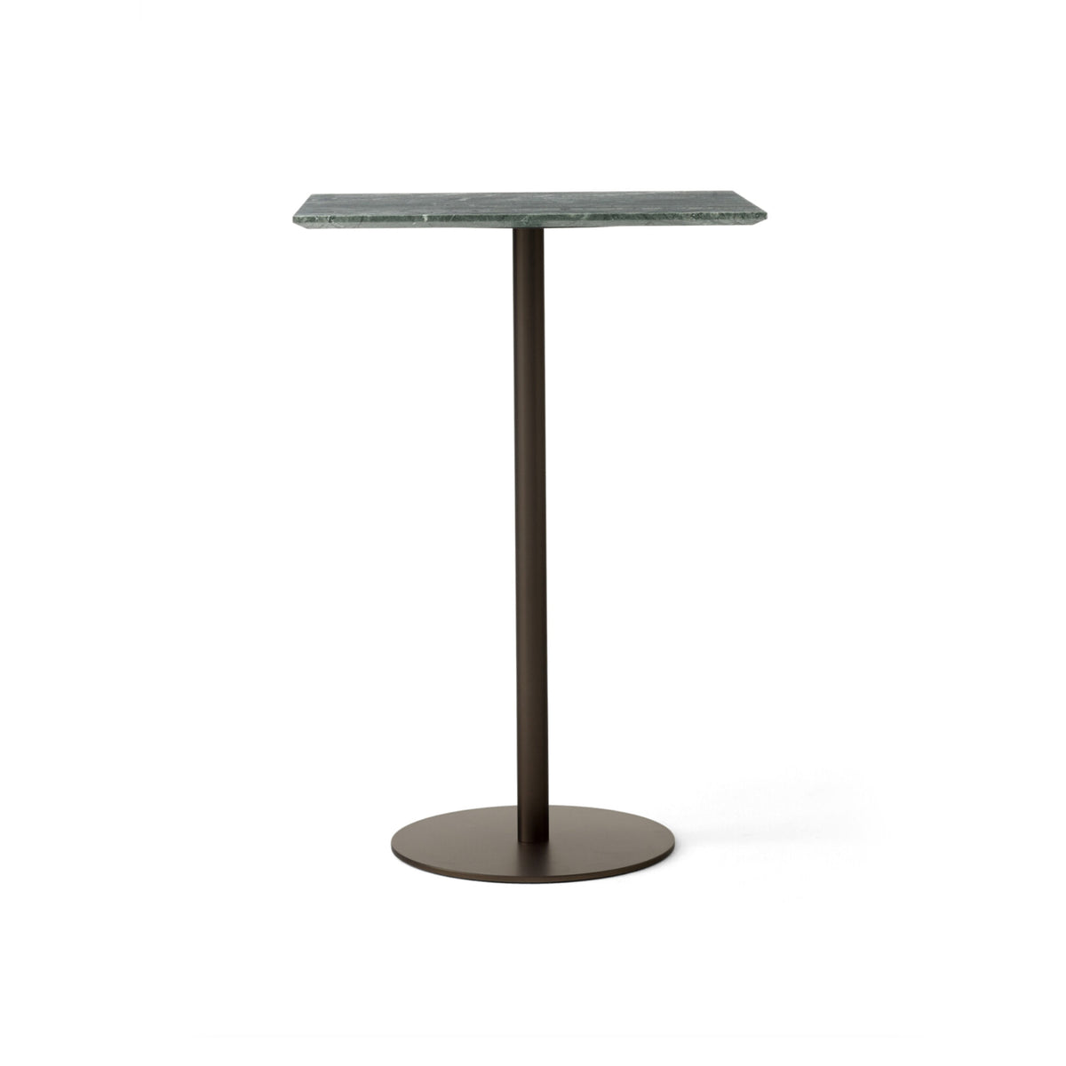 In Between Bar Table – 70x60x102 / Steel (Bronze) / Marble (Verde Guatemala)-1