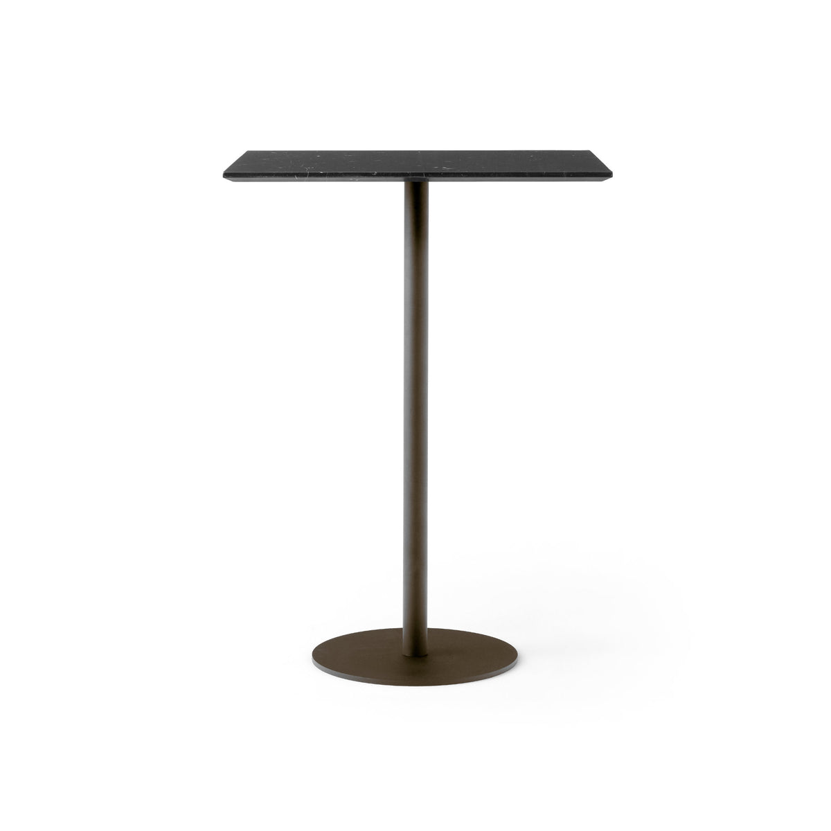 In Between Bar Table – 70x60x102 / Steel (Bronzed) / Marble (Nero Marquina)-1