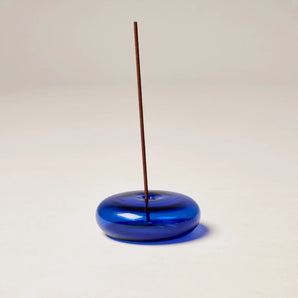 Incense Glass Vessel Holder - Cobalt