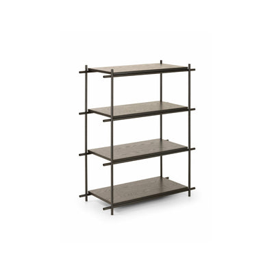 Innocent 2 Bookcase - Black Iron/Black Stained Oak