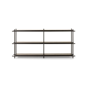 Innocent 3 Bookcase - Black Iron/Black Oak