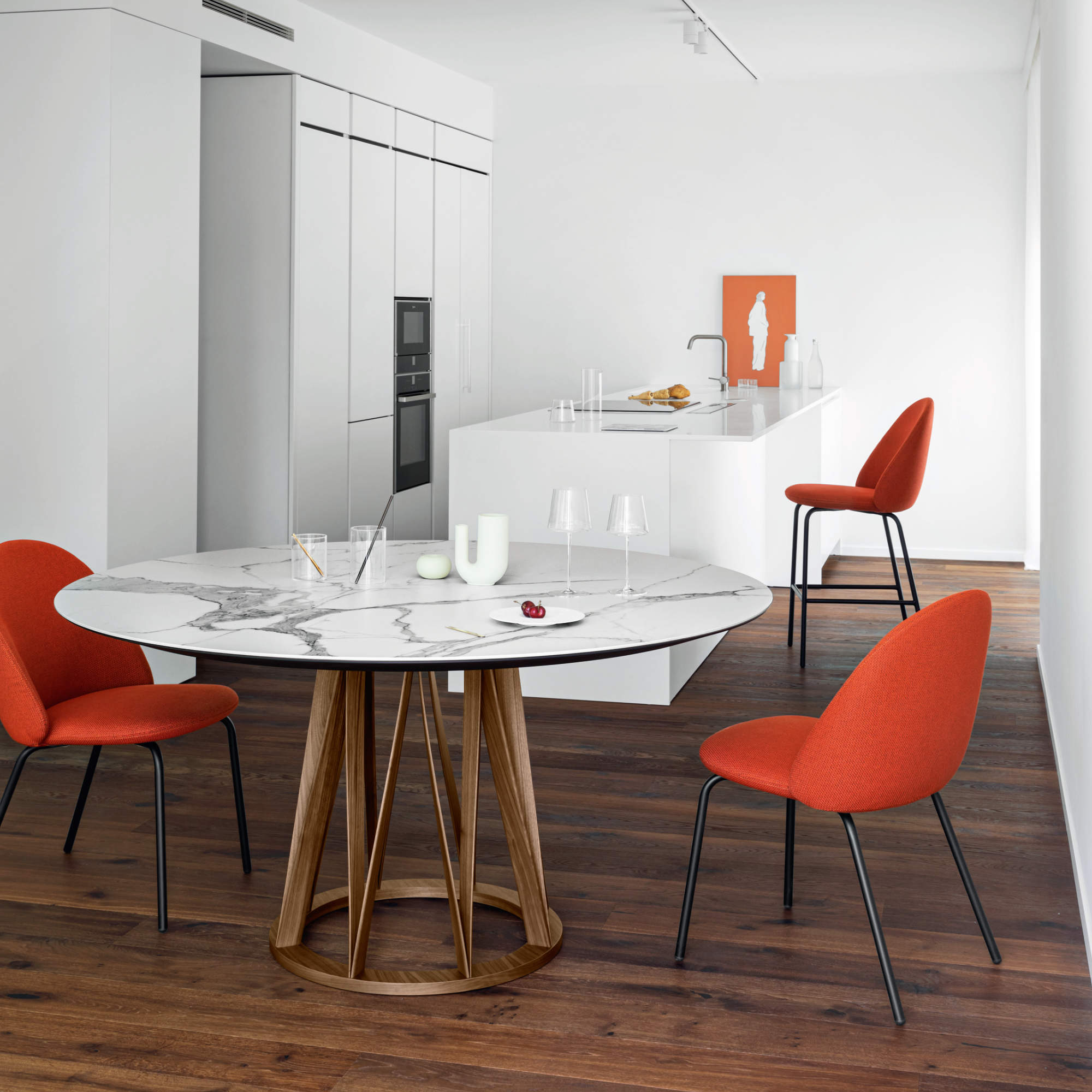 Iola SD 53 Dining Chair - Fabric C (Gubbio 44)-6