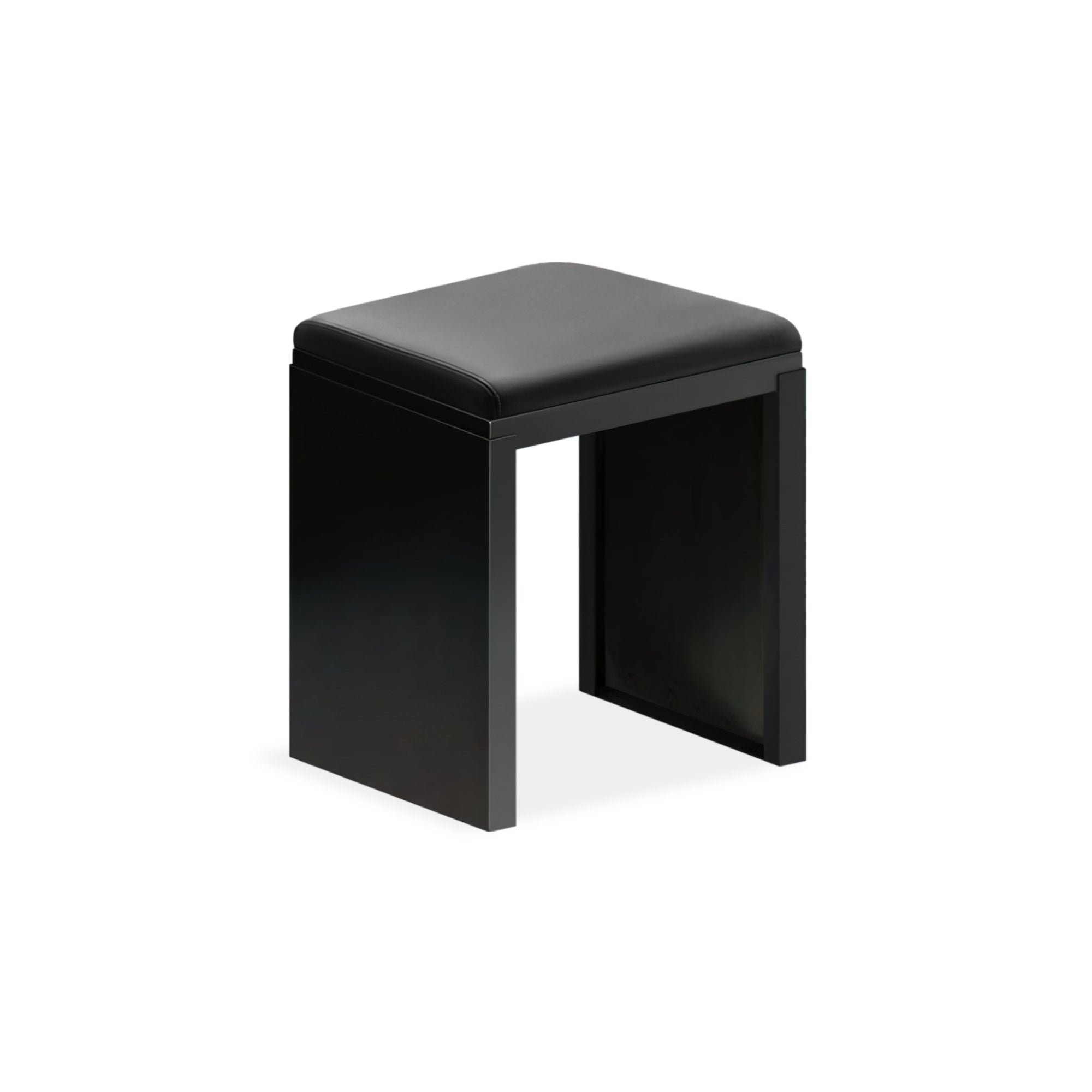 Irony Pad 330 Stool - White Leather