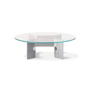 JG 6558 Coffee Table - Brushed Aluminium/Glass