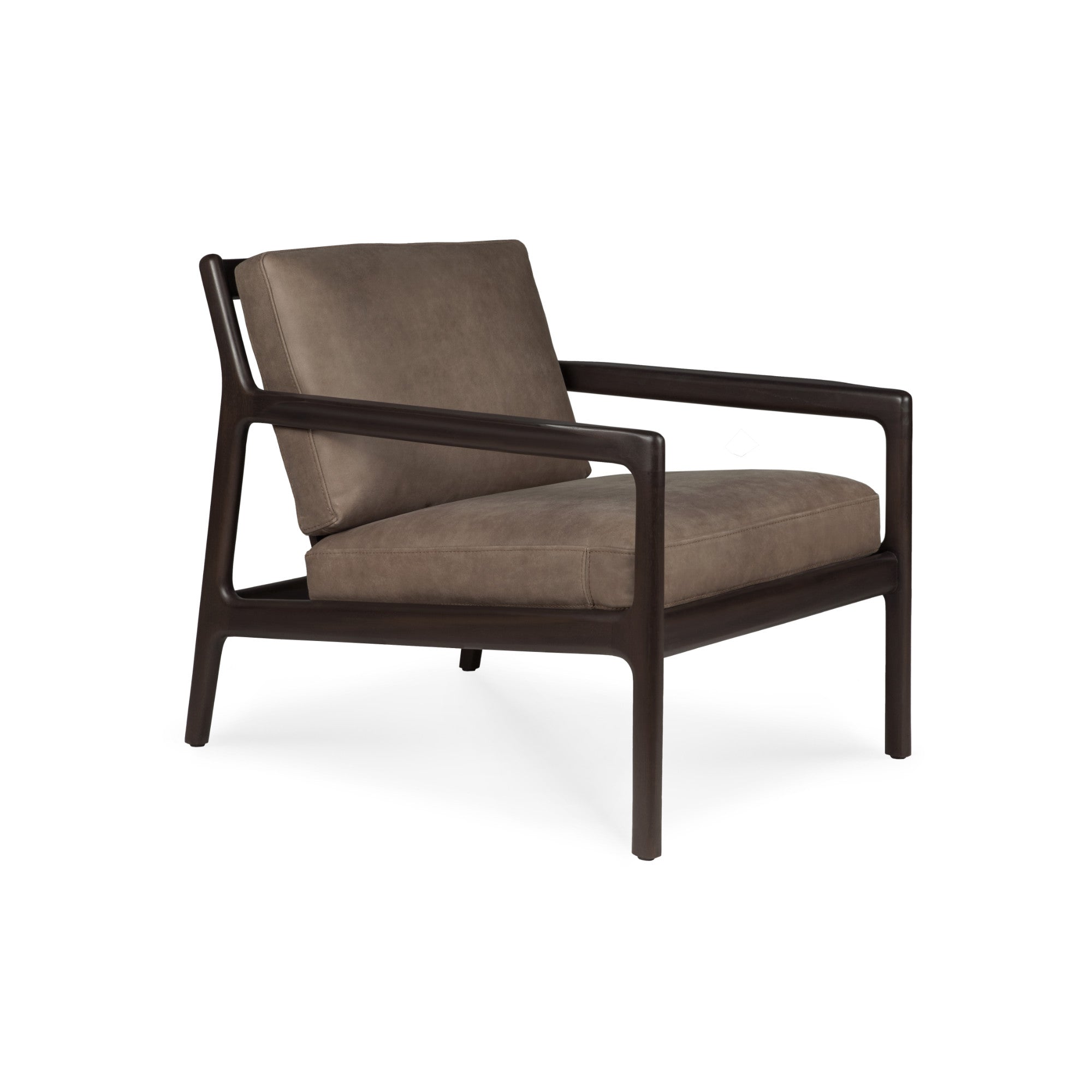 Jack 35104 Lounge Chair - Mahogany Dark Brown/Leather (Terra Nubuck)-1