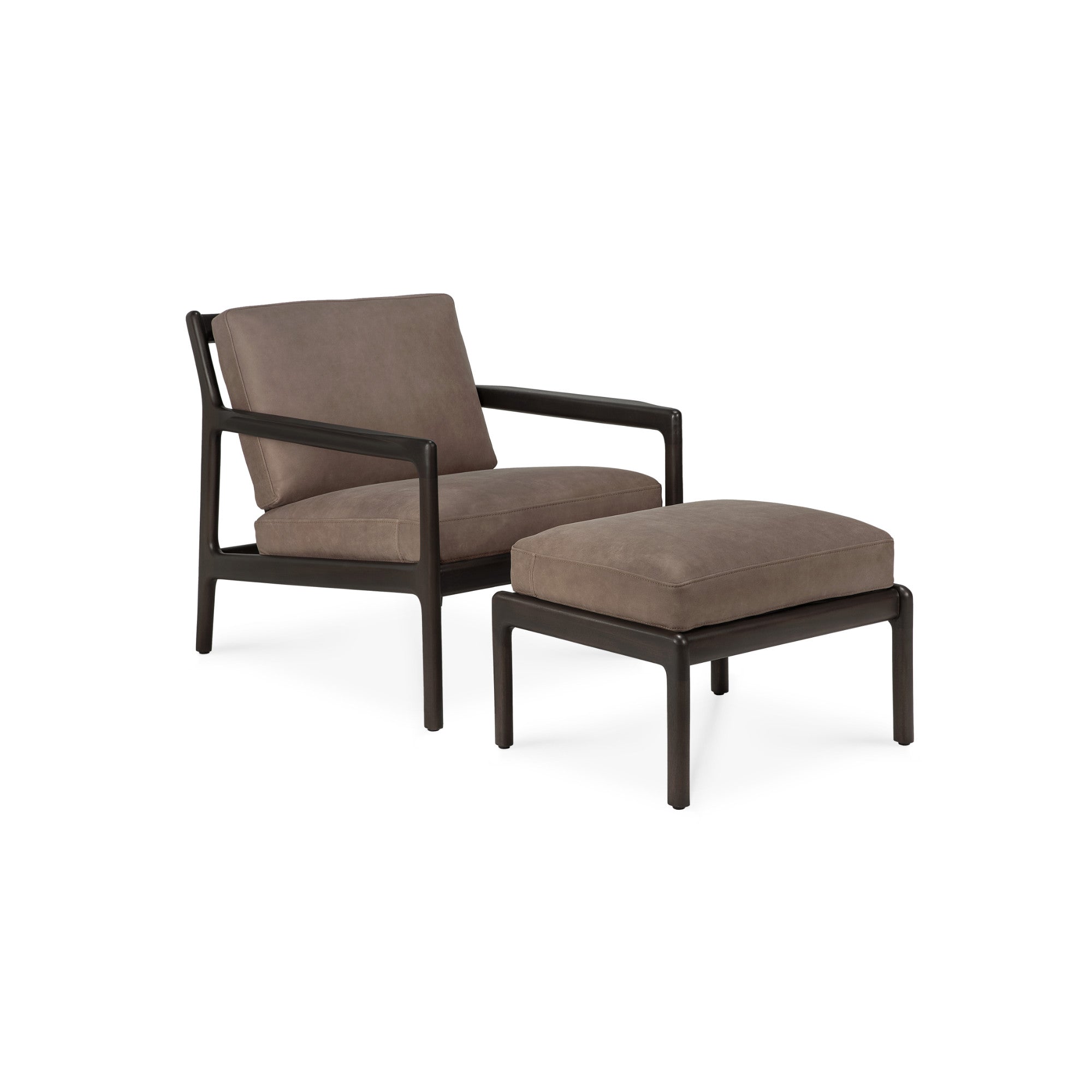 Jack 35104 Lounge Chair - Mahogany Dark Brown/Leather (Terra Nubuck)-7