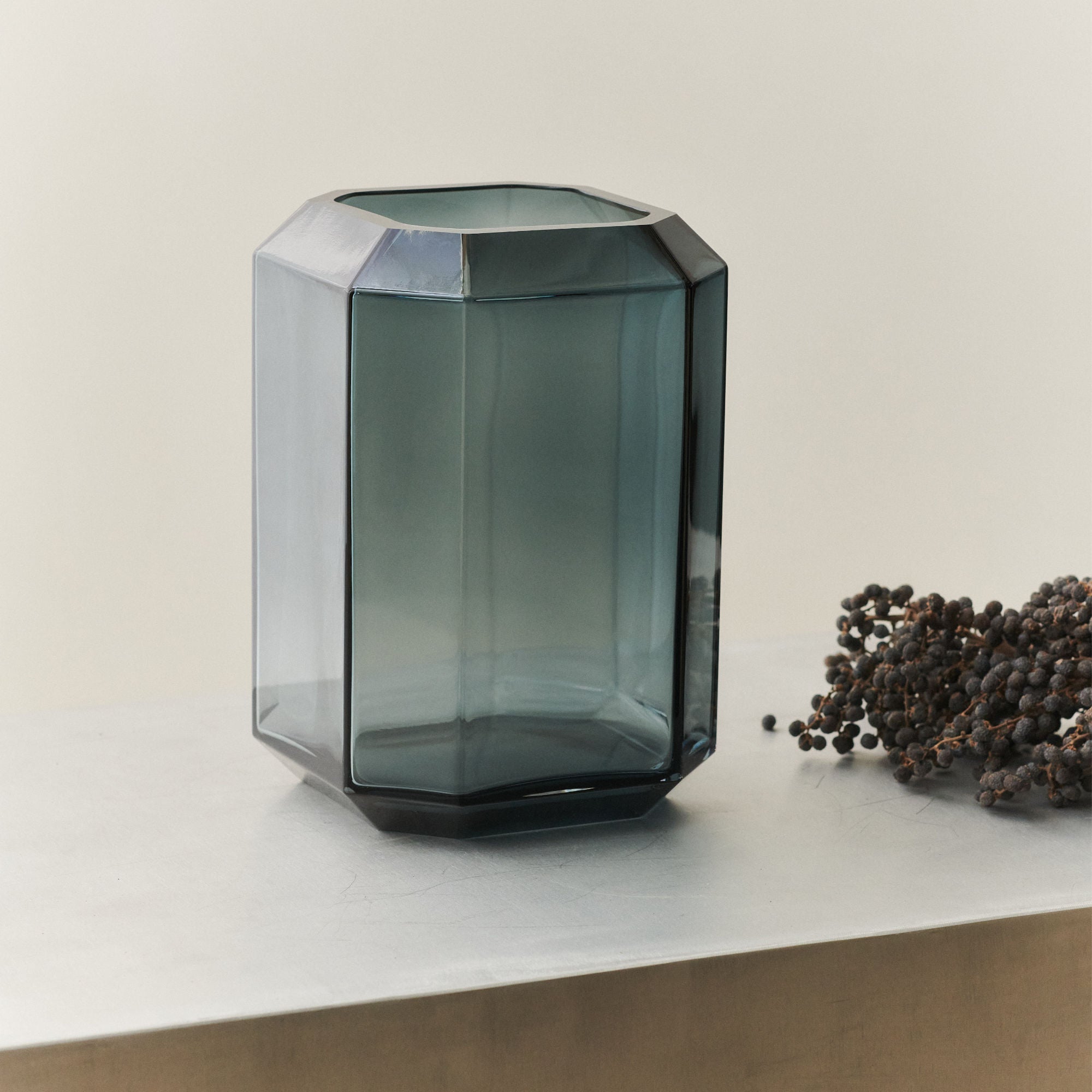 Jewel Medium Vase - Blue-2