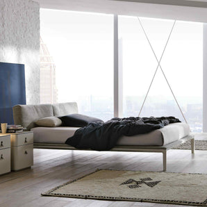 Join 180 Bed - Grey Stained Ash/Ecoleather (C 2335)