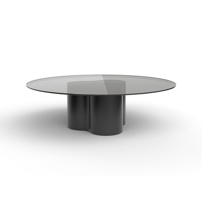 Stella ST-23 Coffee Table - Black Lacquered/Smoke Grey Glass