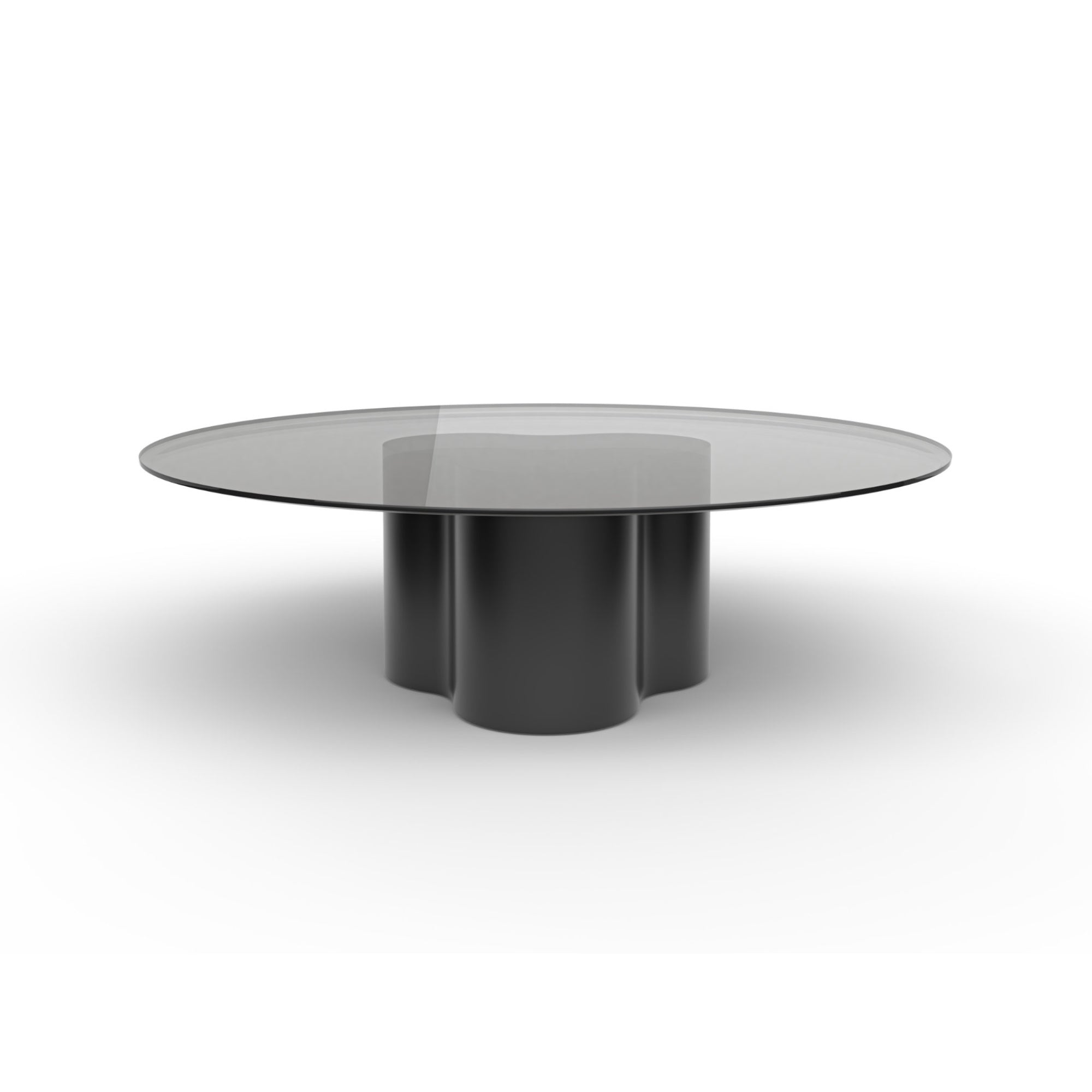 Stella ST-23 Coffee Table - Black Lacquered/Smoke Grey Glass-3