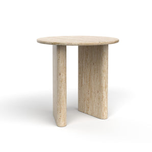 Treviso TRAV-55 Side Table - Travertine Marble