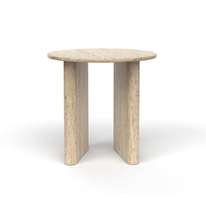 Treviso TRAV-55 Side Table - Travertine Marble