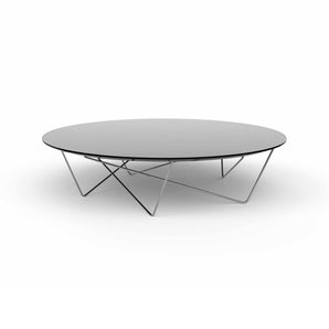 Yohsi 23 Coffee Table - Chrome/Black Glass
