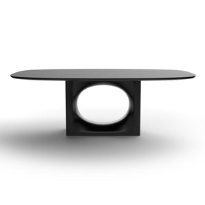 Holo 01HOL18 Dining Table - Exclusive Onyx Black/Black Oak Effect