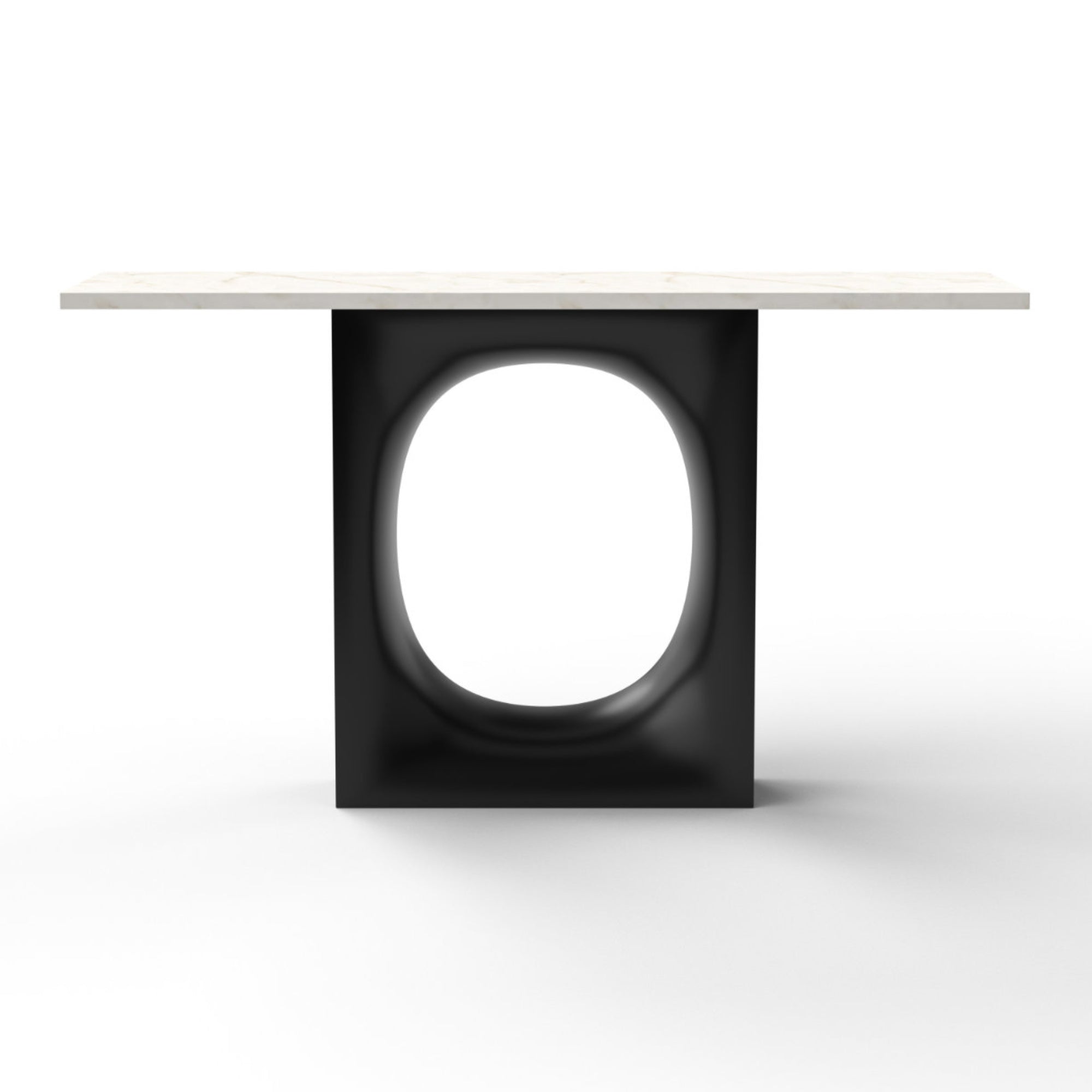 Holo 01HOL55 Console Table - Black Steel/Natural Calcatta Oro Venato-3