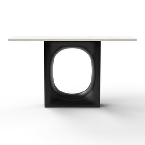 Holo 01HOL55 Console Table - Black Steel/Natural Calcatta Oro Venato