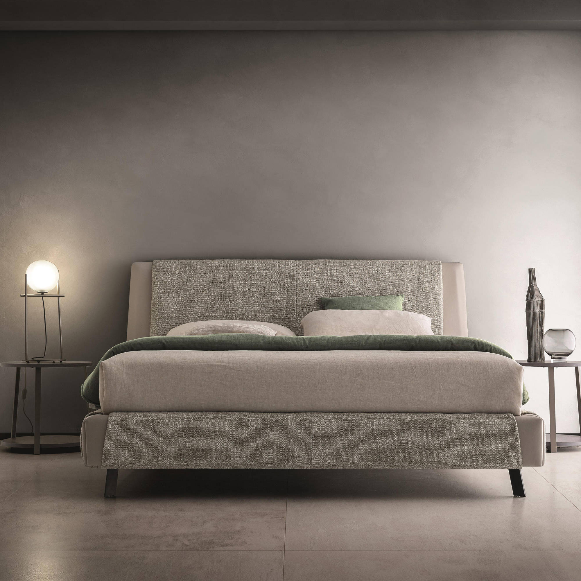Kailua 180 Bed - Eucalyptus (LE05)/Fabric M (Miami 403)