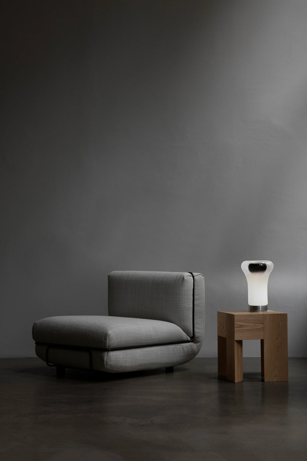 Saffo Table Lamp - Steel/Mouth-Blown Glass