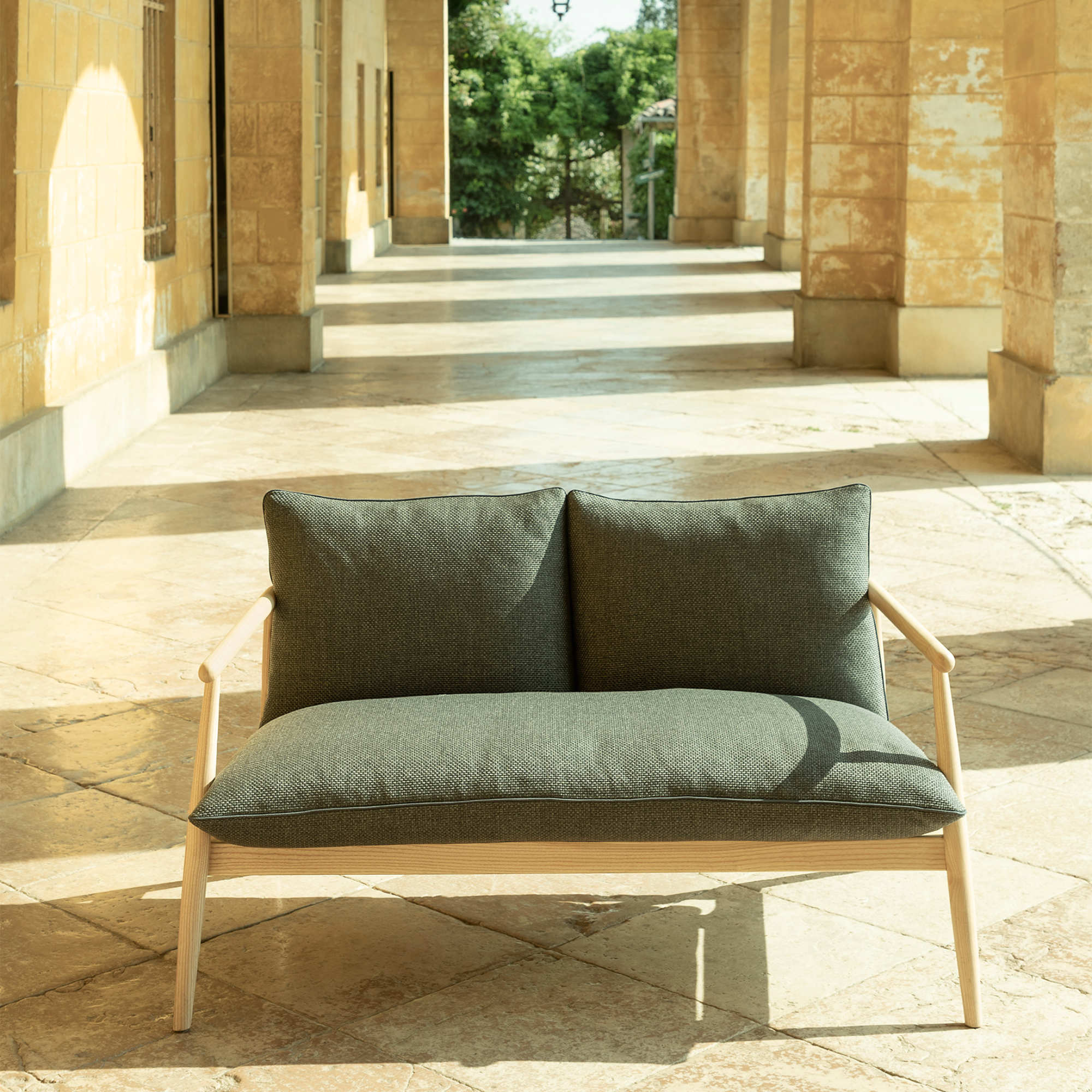 Karin 002010 Sofa - Fabric Top (Pina Colada 02 Chartreuse)