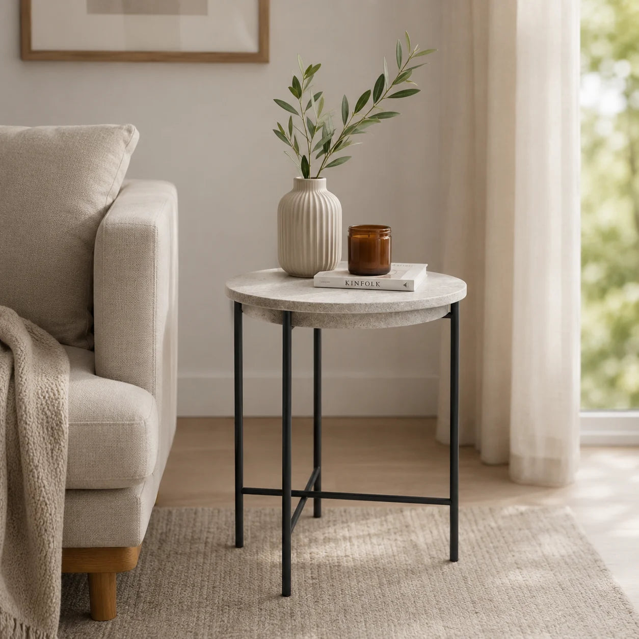 Kendo D1422 Side Table - Hydra Argen
