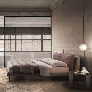 Kim 180 Bed - Grey Wood (LE12)/Fabric P (Pablo 171)