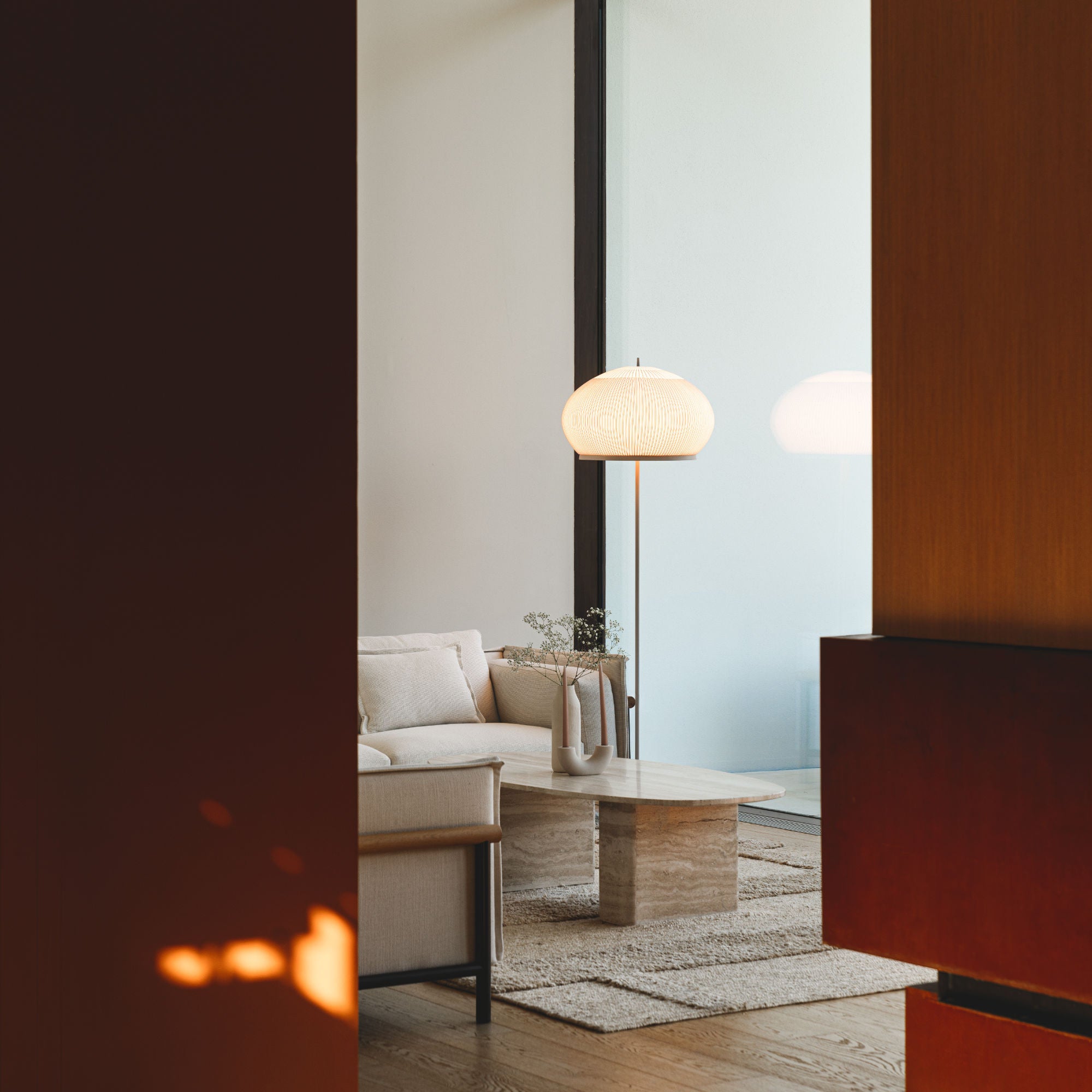 Knit 7485 Floor Lamp - Beige M1