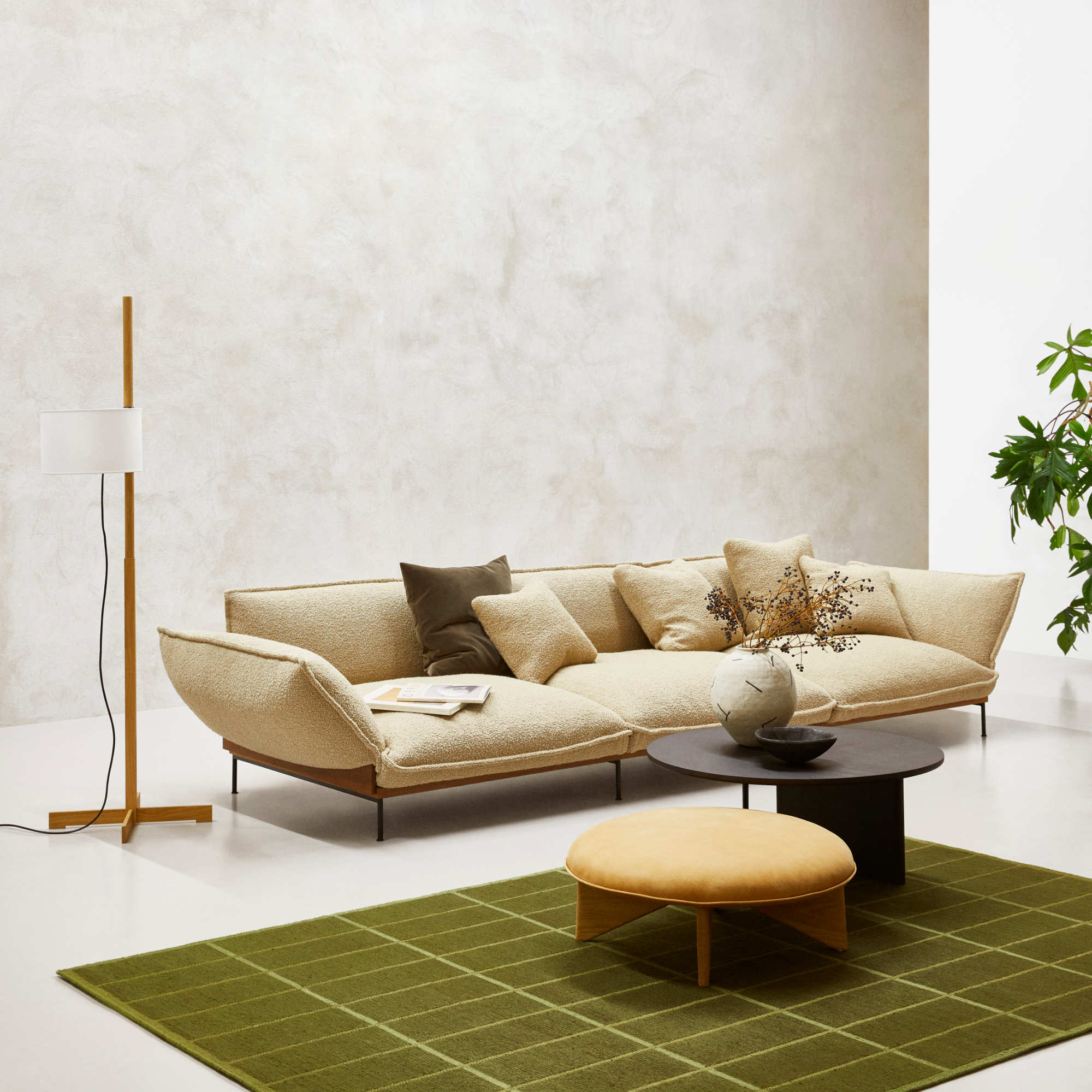 Koku 35 Round Coffee Table - Lacquered Oak-3