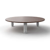 Sunday 150 Coffee Table - White Pele De Tigre Marble/Walnut