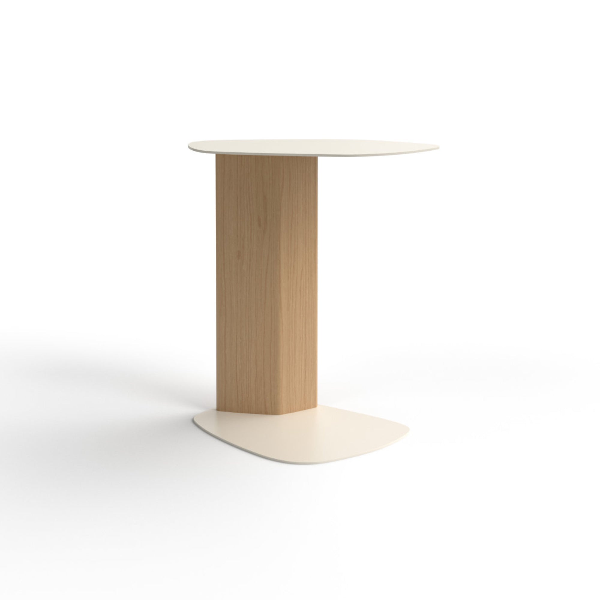 Keisho 1110 Side Table - Natural Ash/Ivory-1