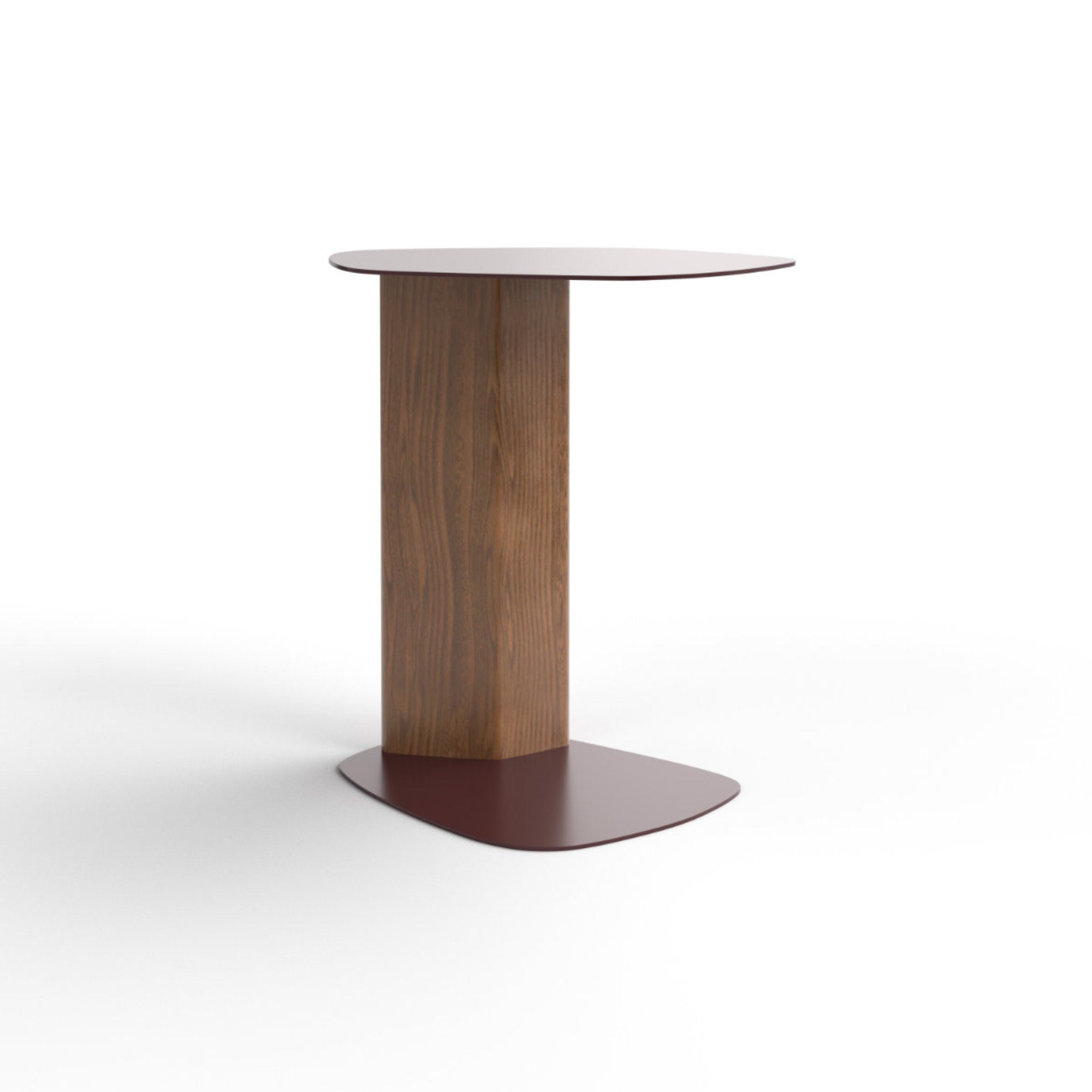 Keisho 1110 Side Table - Walnut Stained Ash/Chocolate