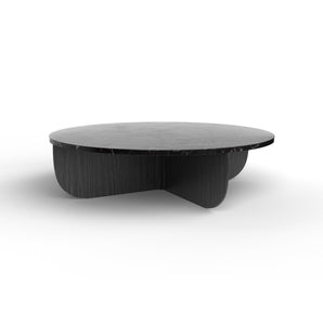 Mil 9097 Coffee Table - Graphite Brushed Oak/Marquina Marble