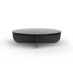 Mil 9097 Coffee Table - Graphite Brushed Oak/Marquina Marble