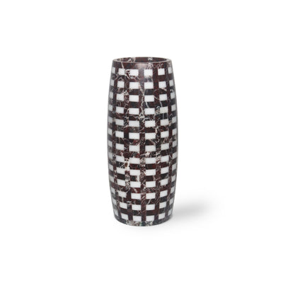 Lace High Vase - Rosso Levanto/Arabescato