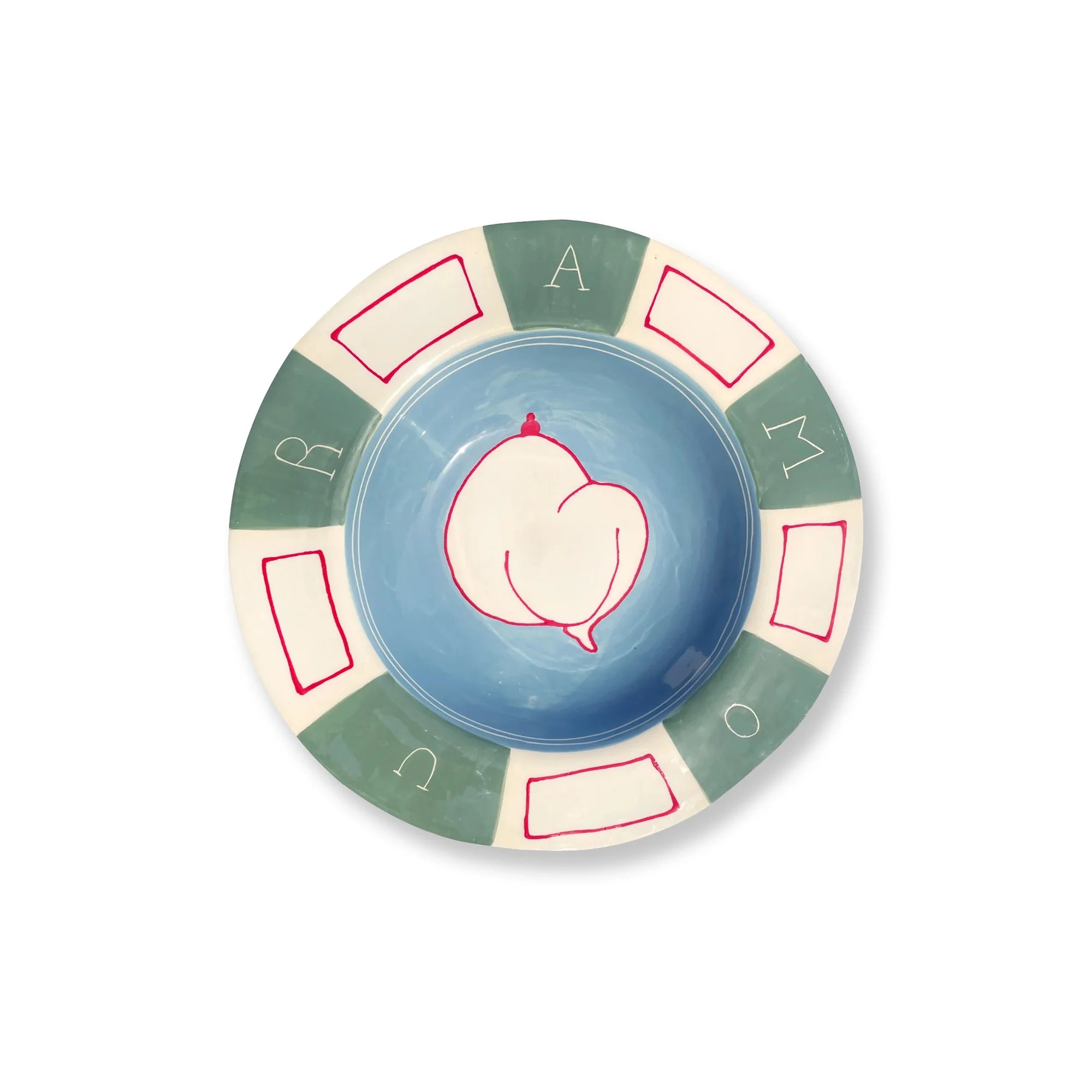 Amour Dinner Plate - Blue-1